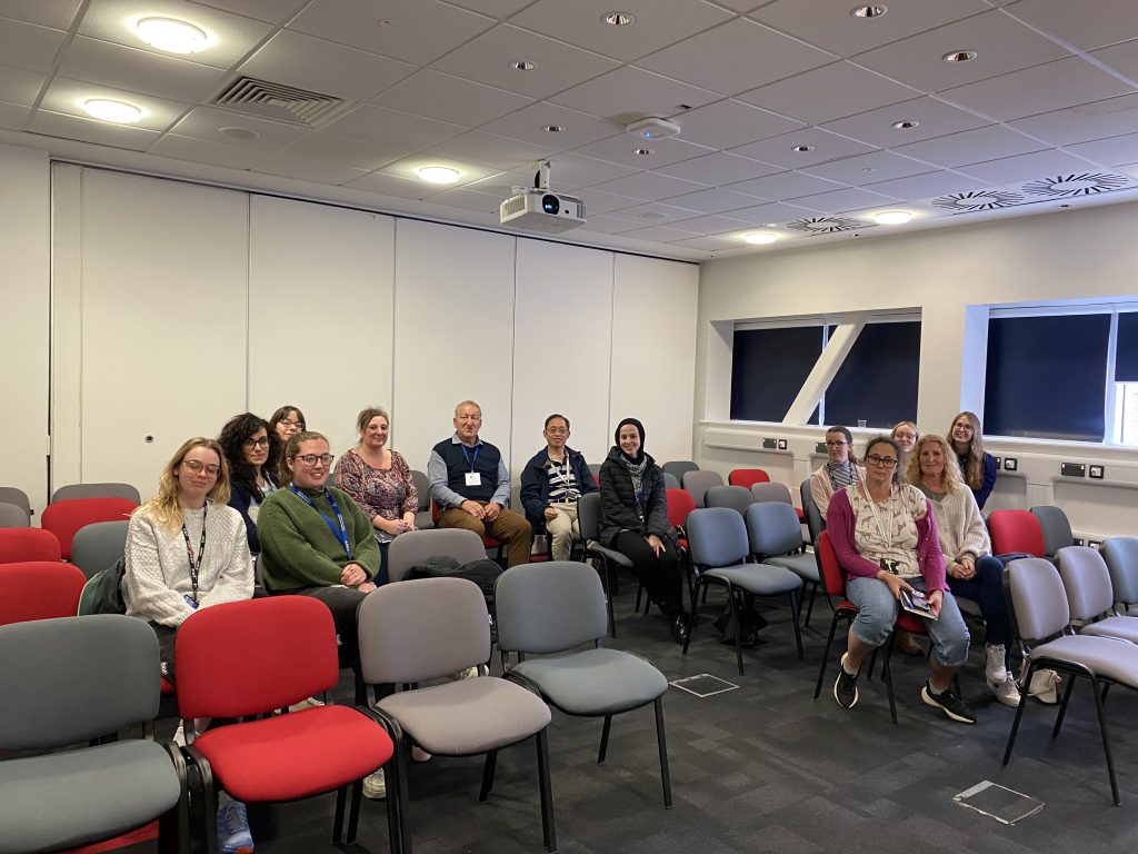 WCRC Research Partners Bob McAlister and Sarah Peddle (centre) at Swansea University with ECRs